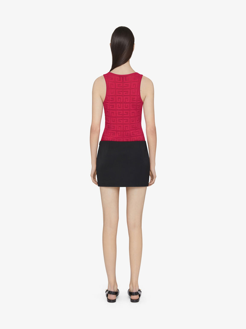 Slim tank top in 4G jacquard