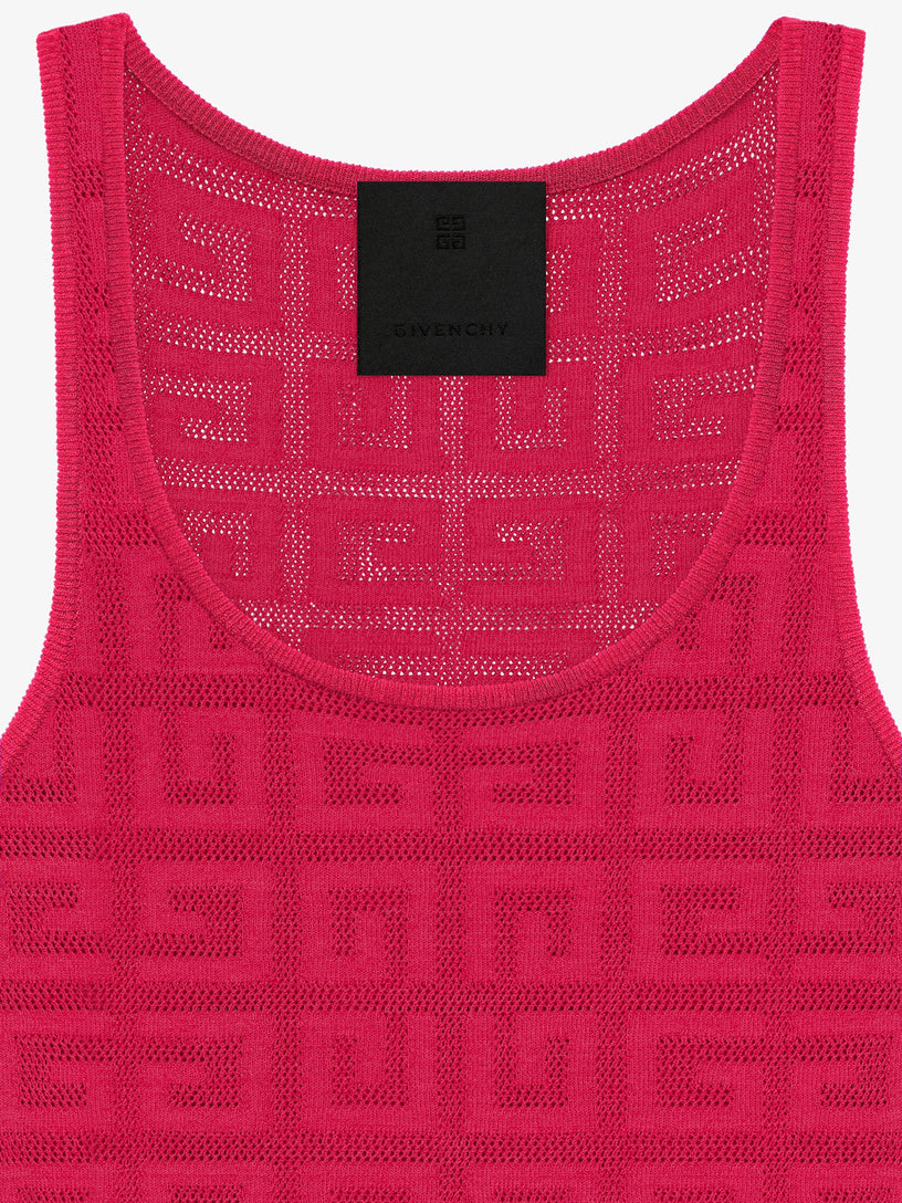 Slim tank top in 4G jacquard