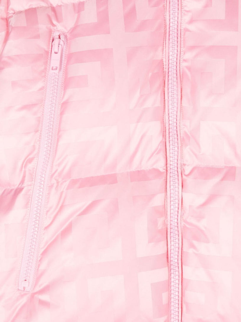 Down jacket with all-over 4G motif