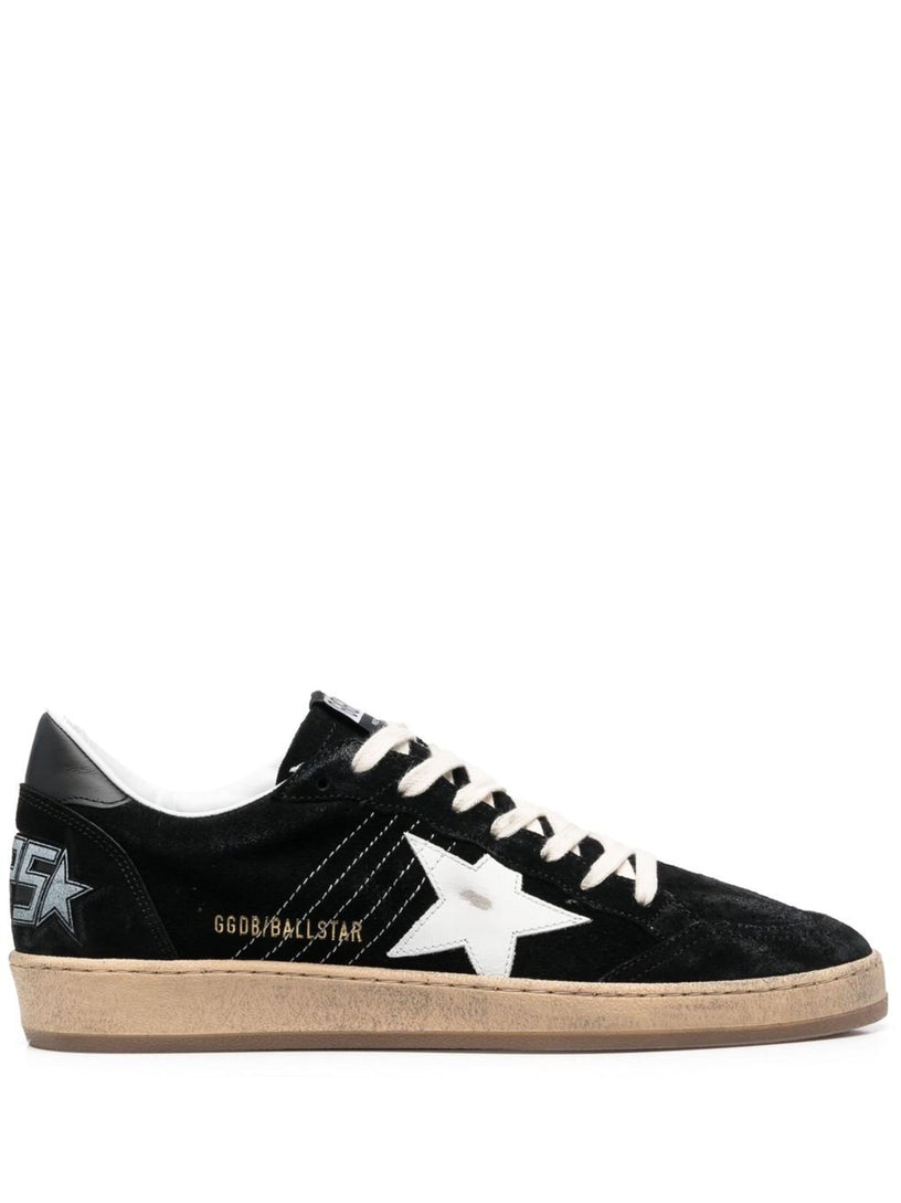 Ball Star in black suede with white leather star