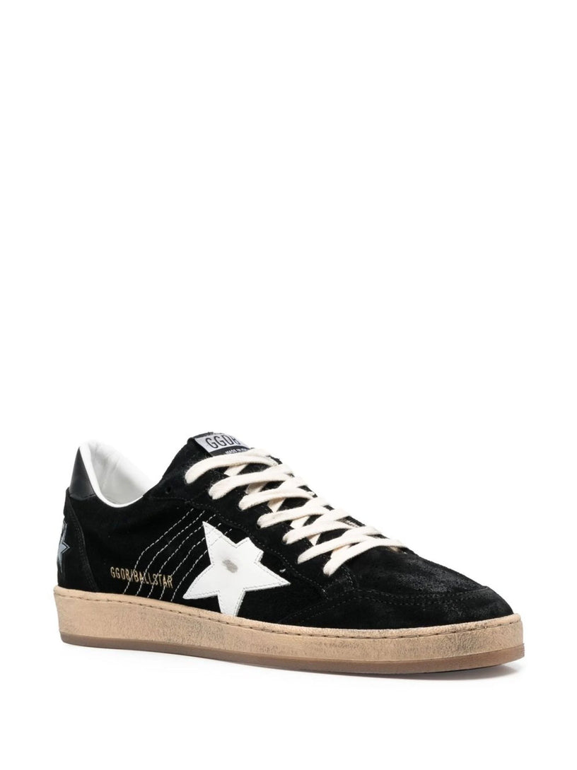 Ball Star in black suede with white leather star