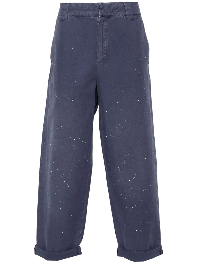 Chino trousers with lived-in effect