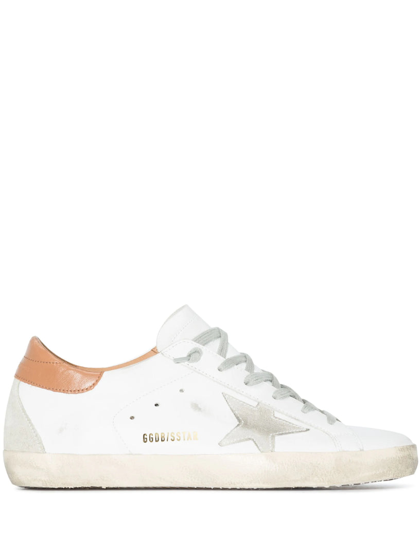 Golden Goose Super-star with suede star and brown heel tab