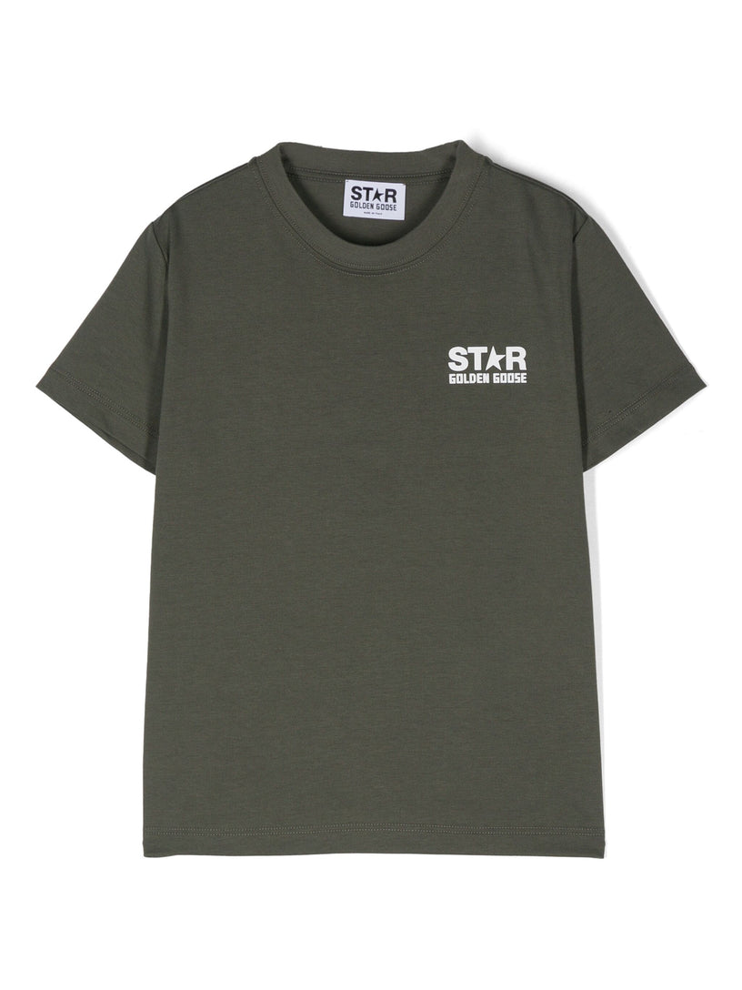 T-shirt with contrasting logo and star