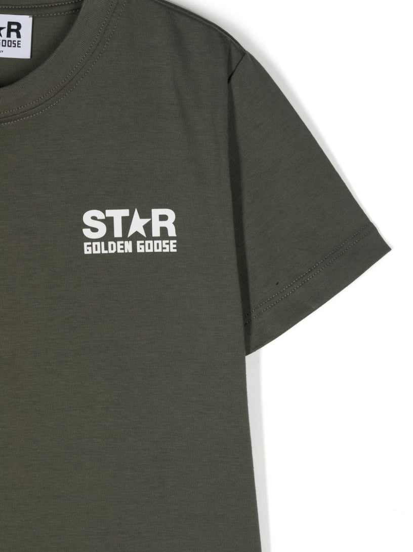 T-shirt with contrasting logo and star