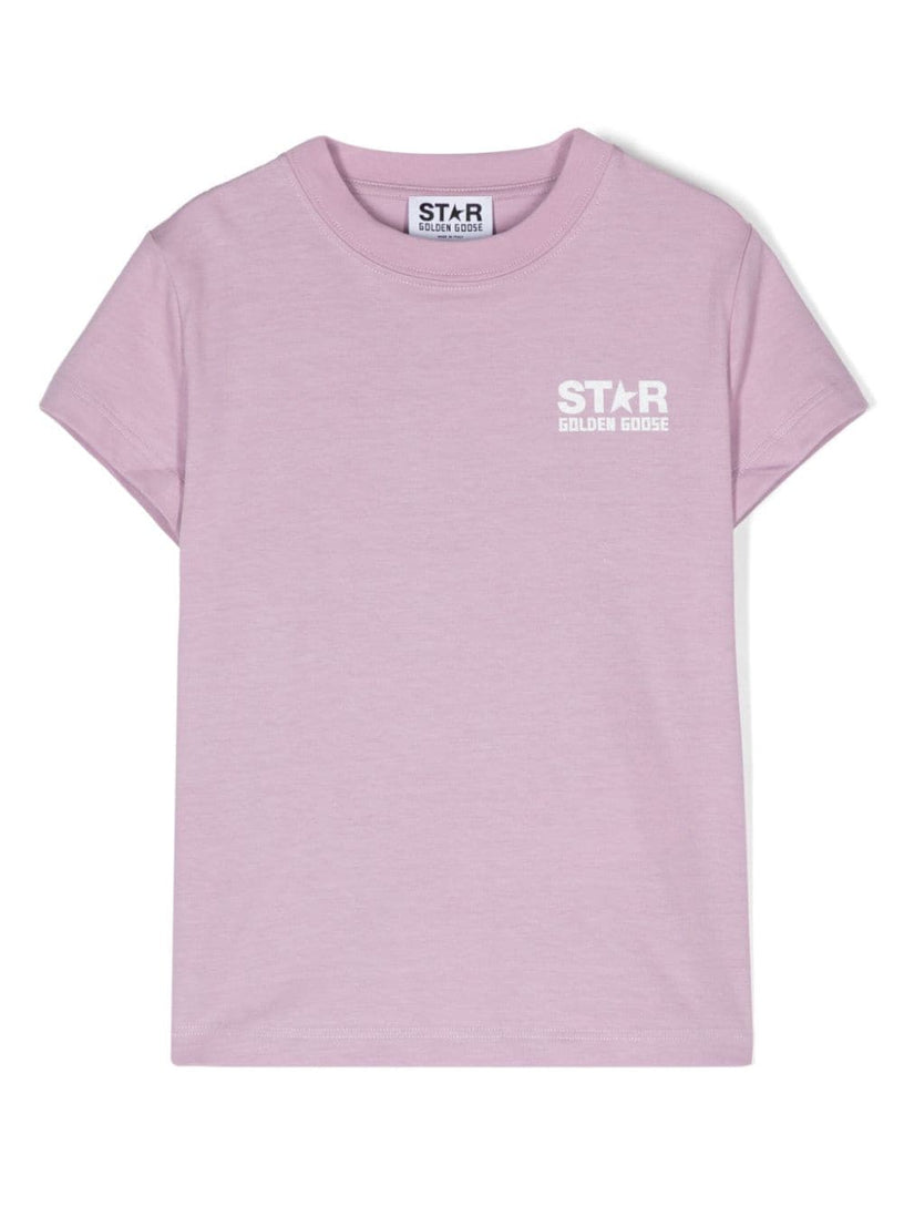 T-shirt with logo and maxi star in glitter