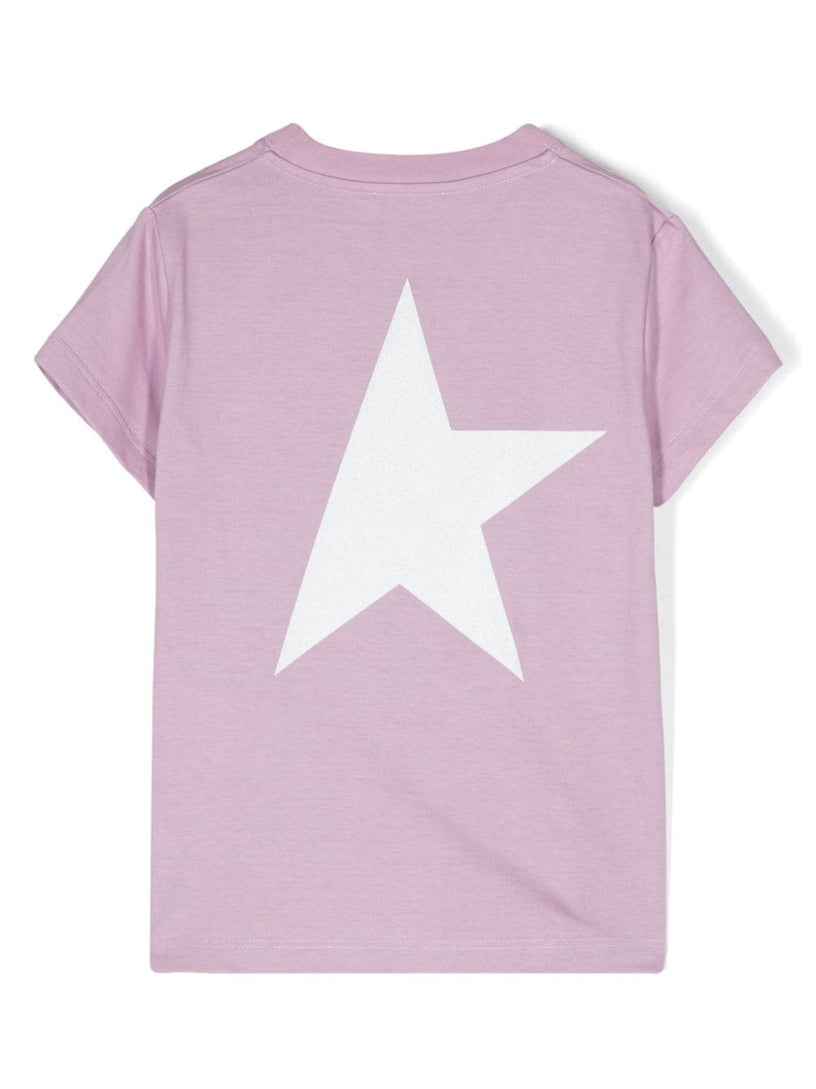 T-shirt with logo and maxi star in glitter