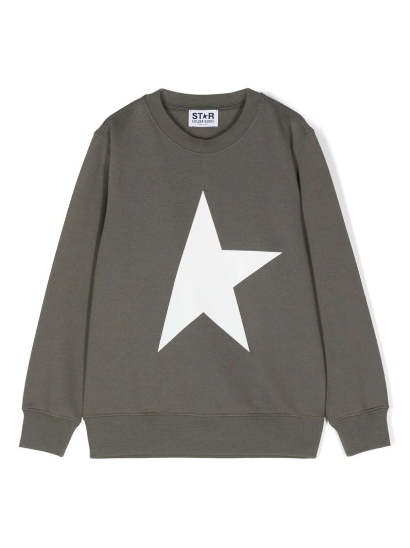 Golden Goose Kids Sweatshirt with maxi star on the front