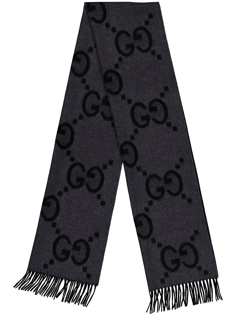 GUCCI Gg jacquard cashmere scarf