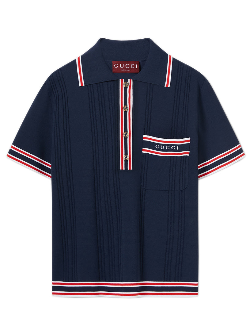 GUCCI Stretch viscose polo shirt