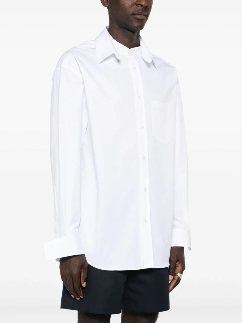 Cotton poplin shirt with Gucci detail