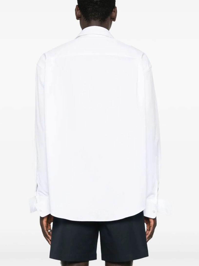 Cotton poplin shirt with Gucci detail