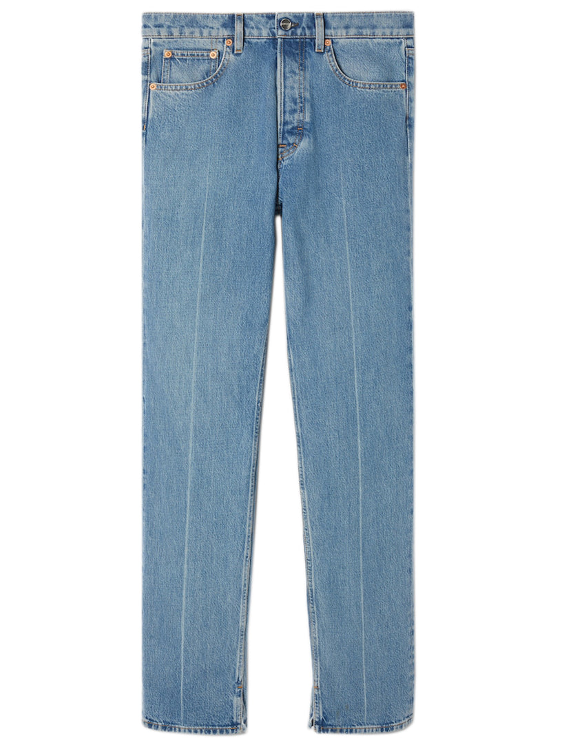 GUCCI Denim pant with gucci label