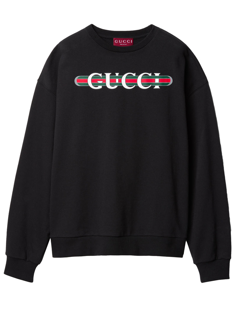 Gucci print felted sweatshirt