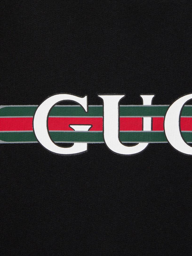 Gucci print felted sweatshirt