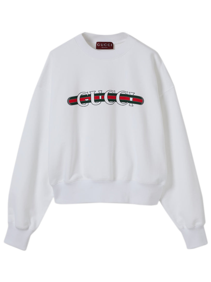 GUCCI Gucci print felted sweatshirt