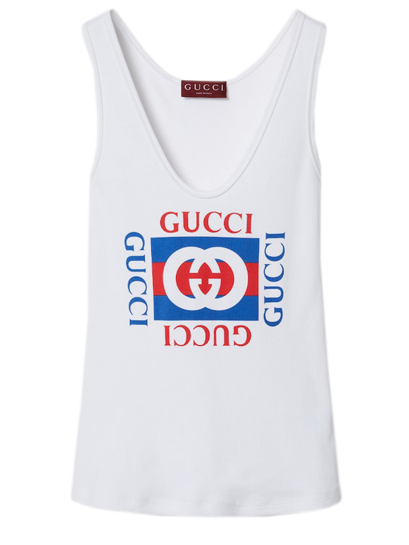 Tank top with Gucci print