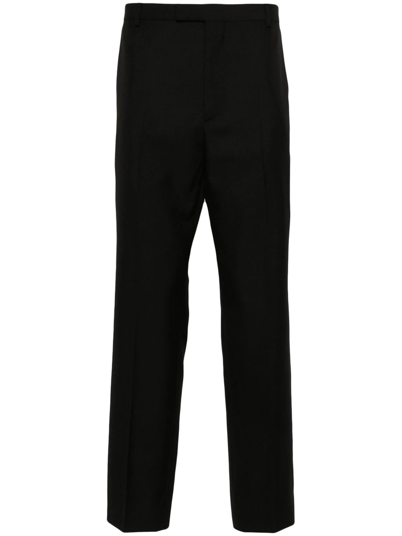 Wool blend twill trousers