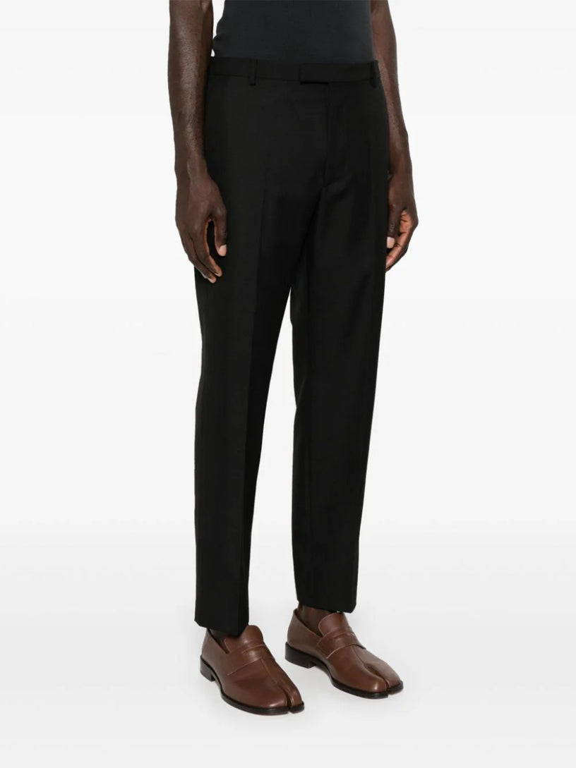 Wool blend twill trousers