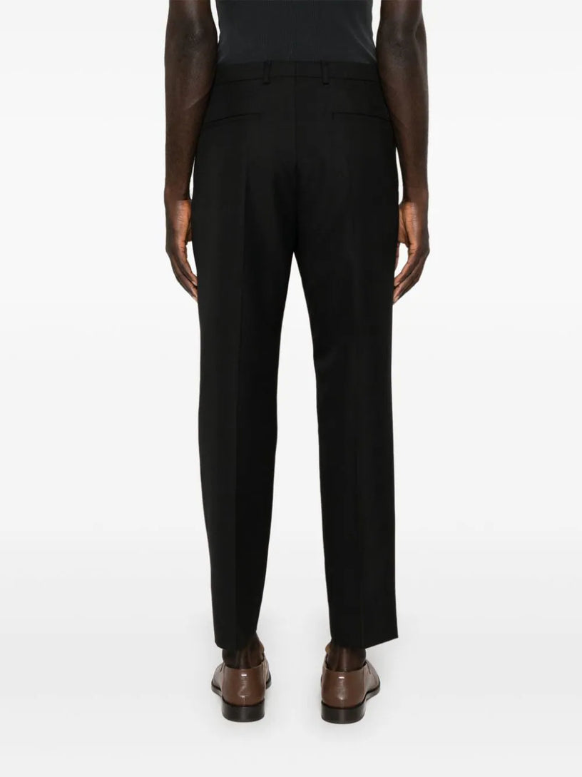 Wool blend twill trousers