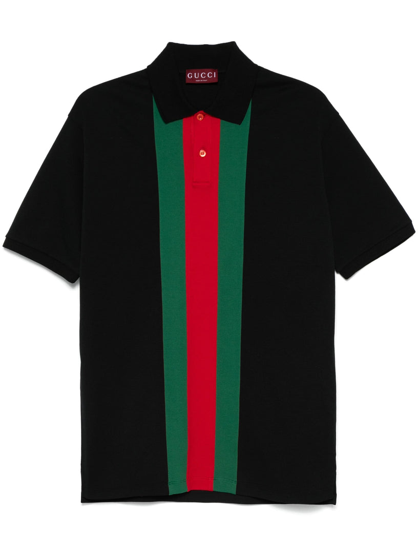 GUCCI Cotton polo shirt with web