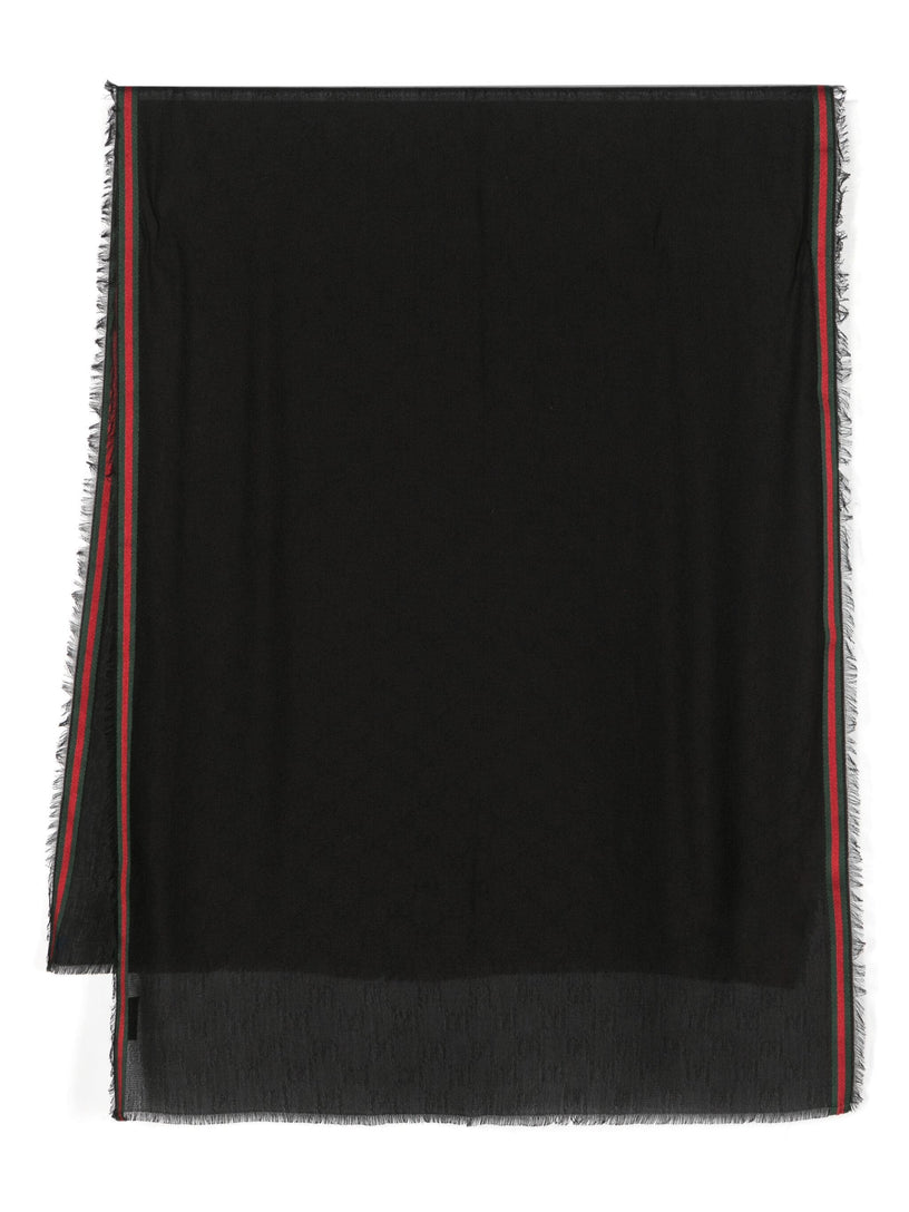 GUCCI Gg silk cotton stole