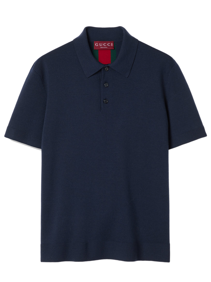 Cotton polo shirt with web