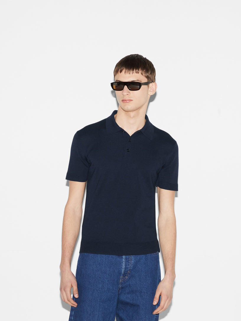 Cotton polo shirt with web