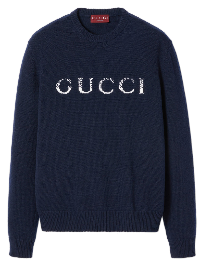 GUCCI Sweater with gucci intarsia