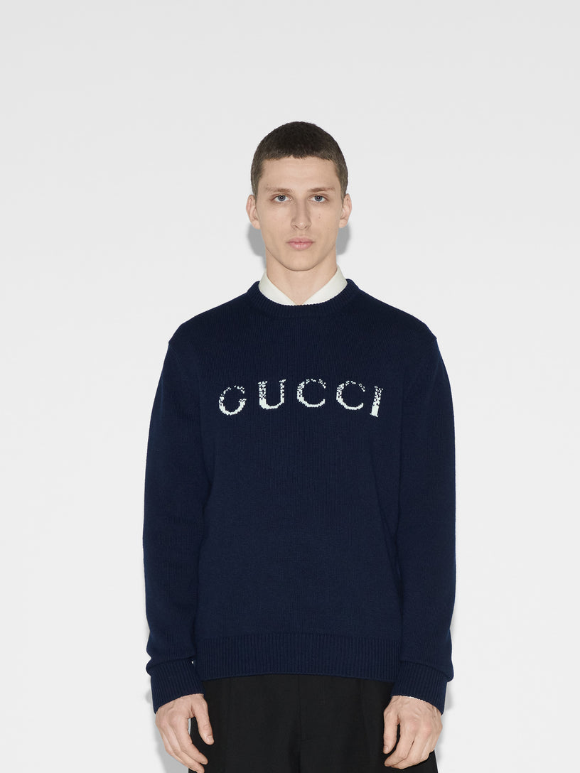 Sweater with Gucci intarsia