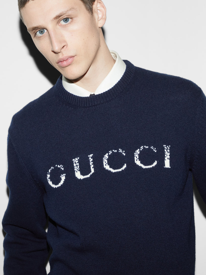 Sweater with Gucci intarsia