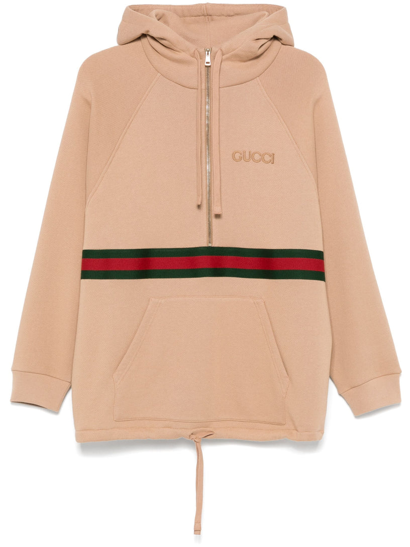 GUCCI Sweatshirt dress with hood in cotton jersey