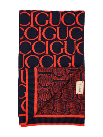 Gucci wool jacquard scarf