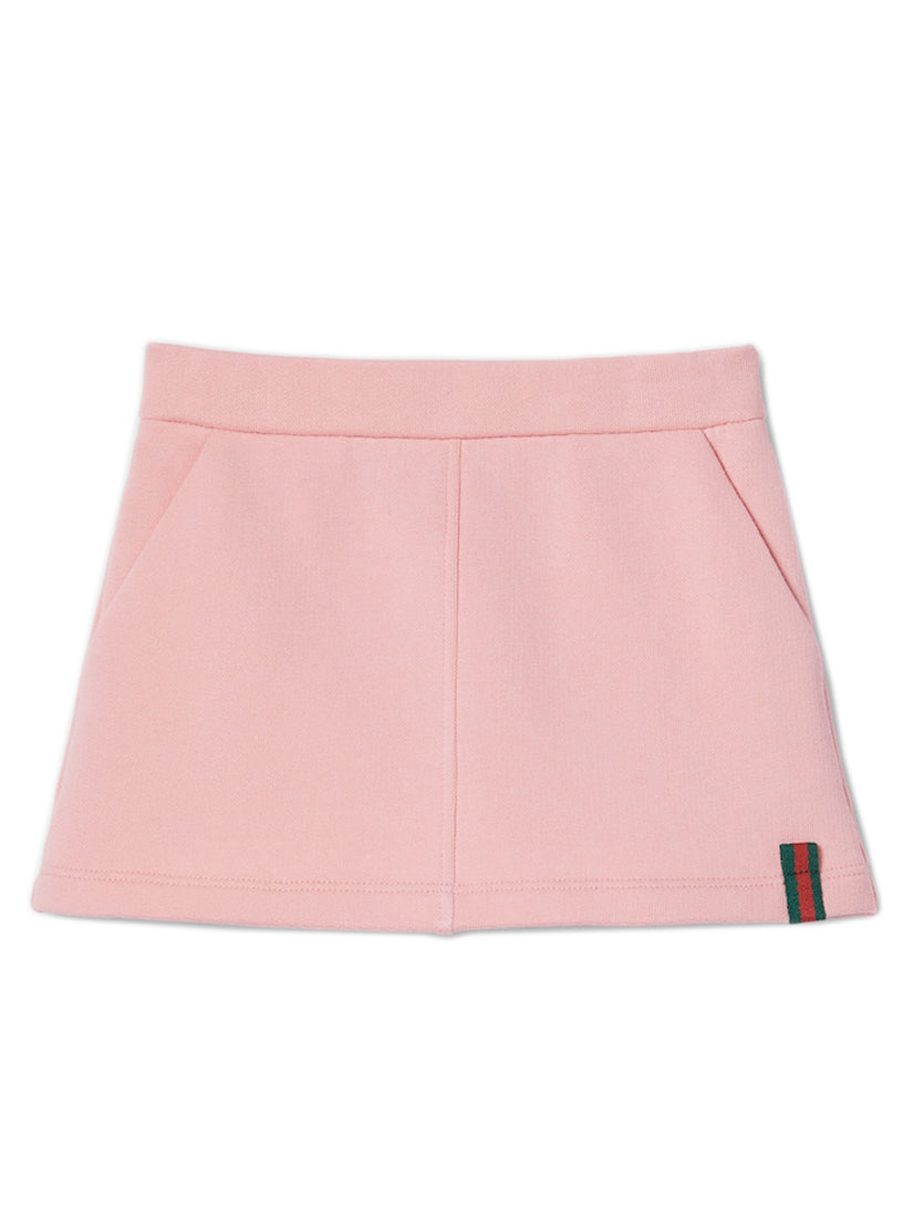 Gucci Kids Cotton skirt with web