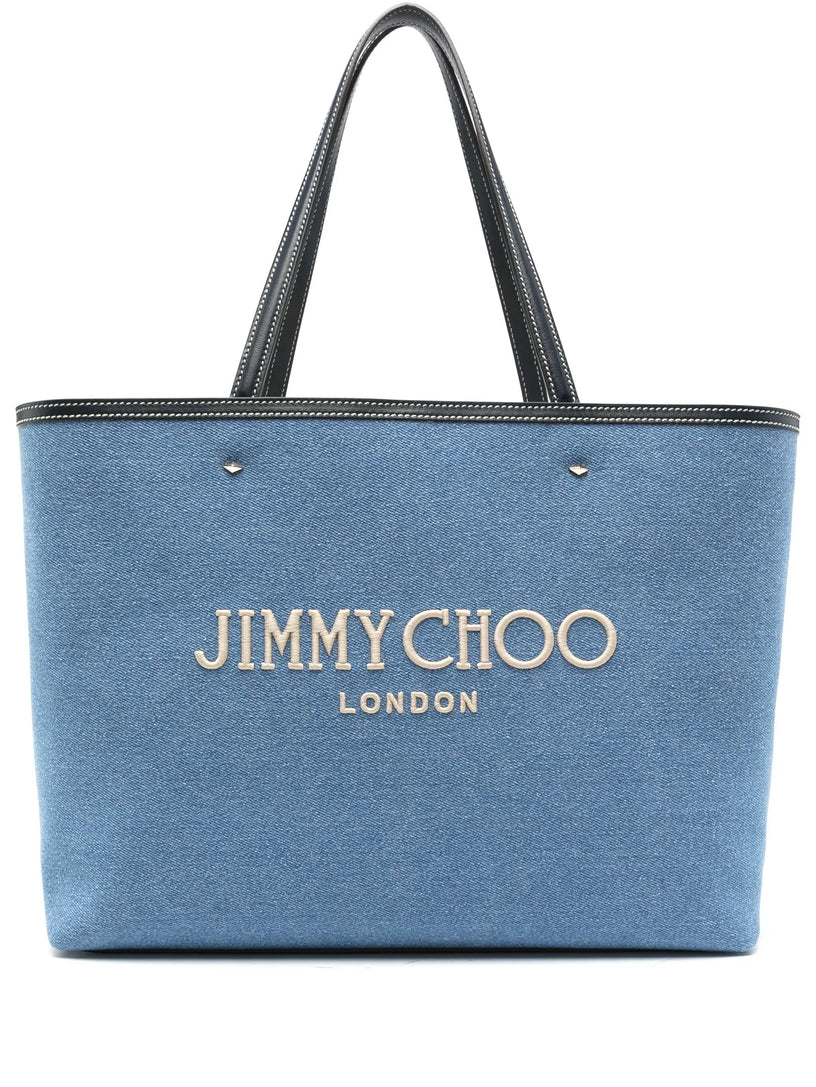 JIMMY CHOO Marlis denim tote bag