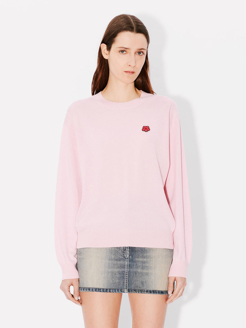 'Boke flower' embroidered wool sweater