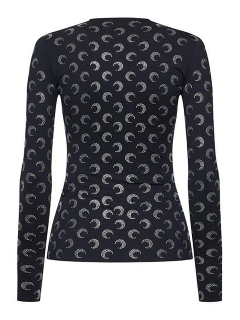 Moon Rhinestoned Top