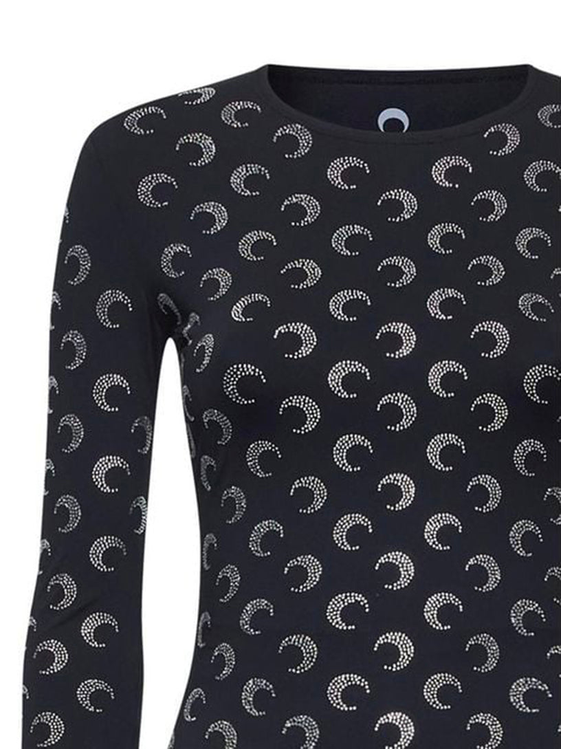 Moon Rhinestoned Top