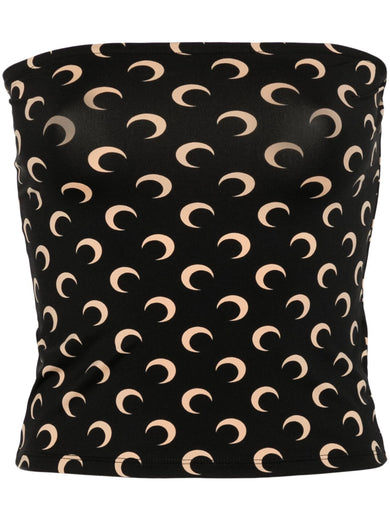 Moon printed second skin tube top