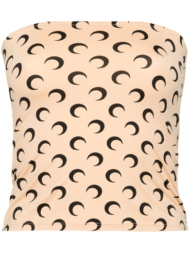 Moon printed second skin tube top