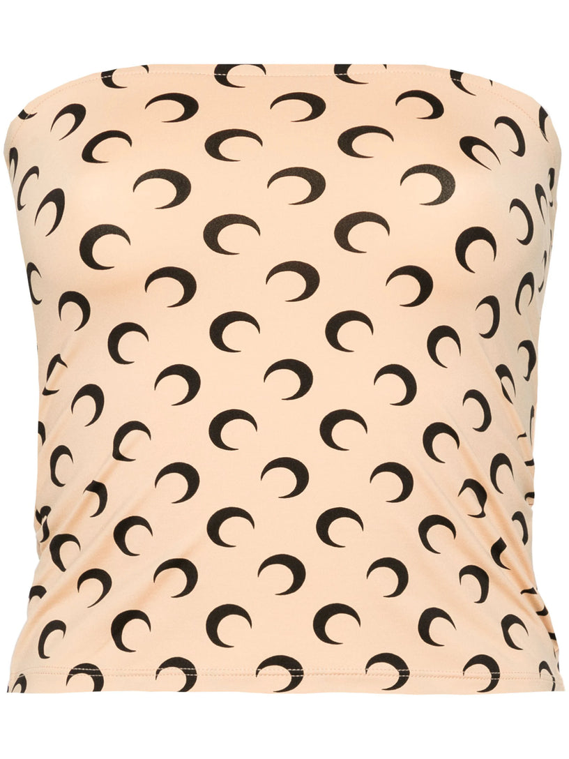 Moon printed second skin tube top