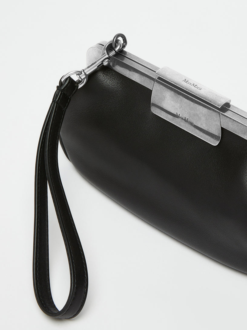 Clasps extra small leather bag