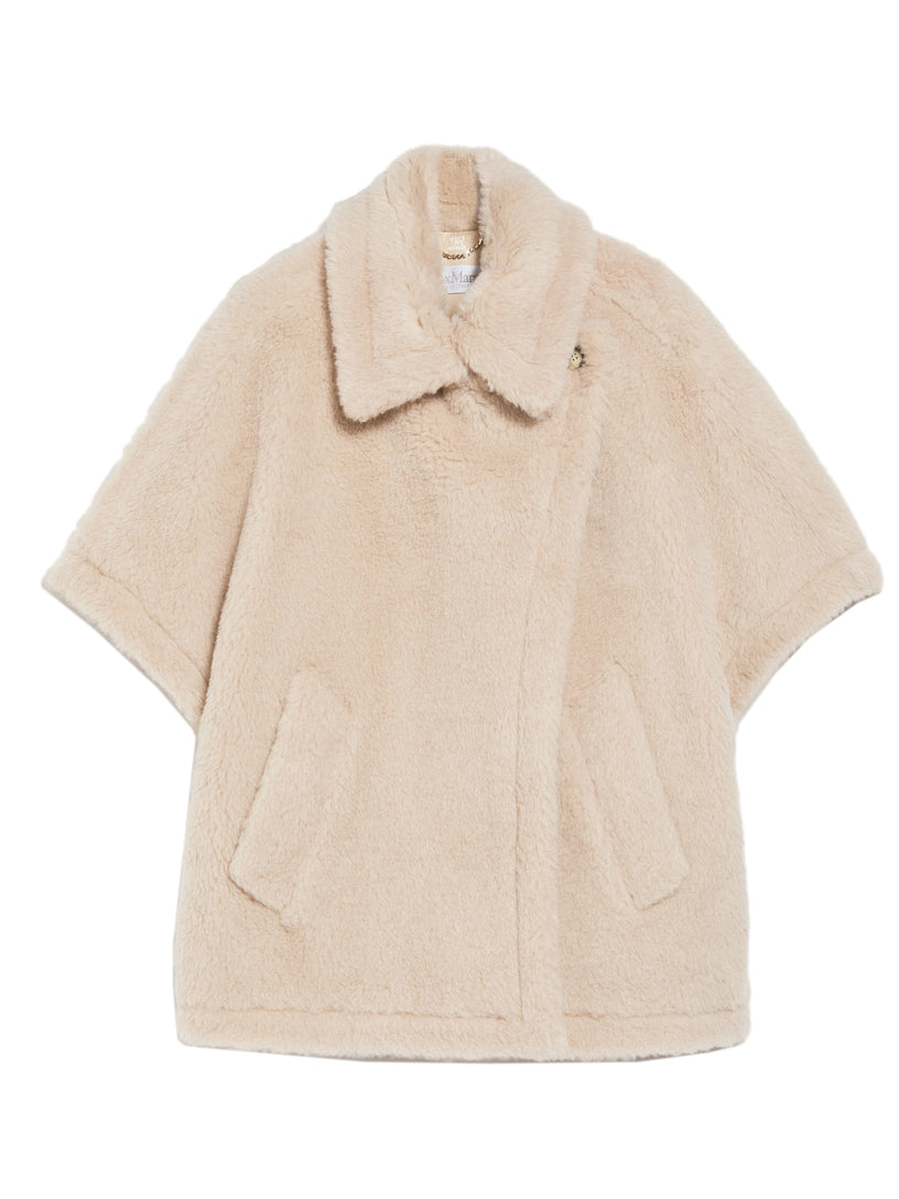 Max Mara Short cape in teddy tebe1 fabric