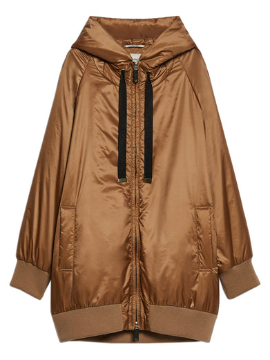 Parka with hood in water-repellent canvas