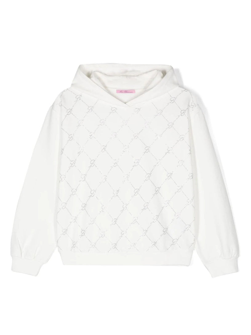 Sweatshirt with rhinestones