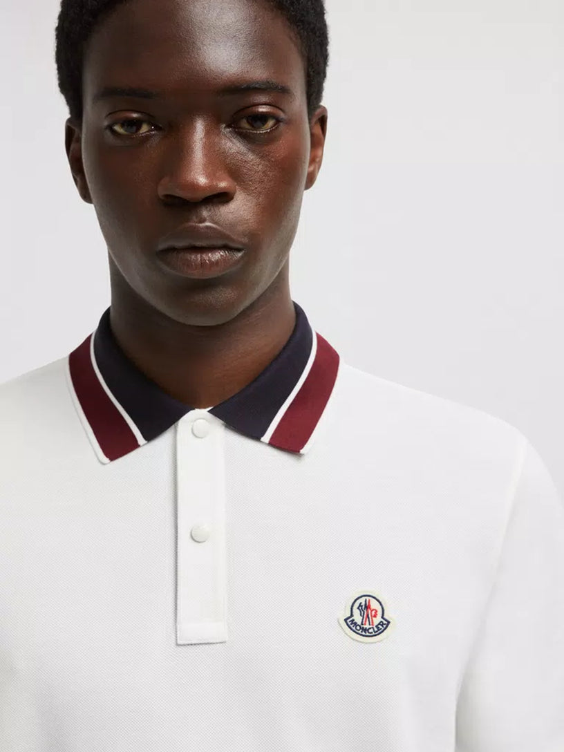 Logo patch polo shirt