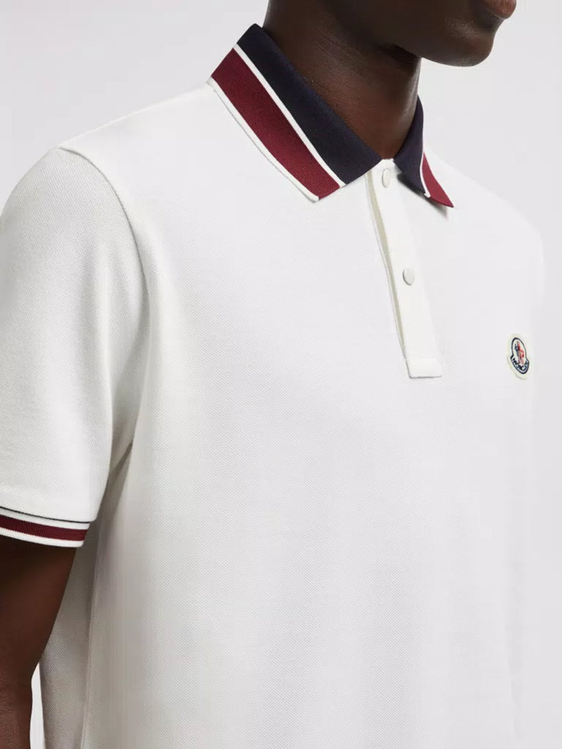 Logo patch polo shirt