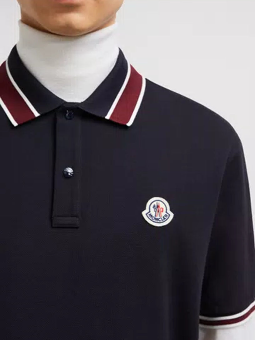 Logo patch polo shirt