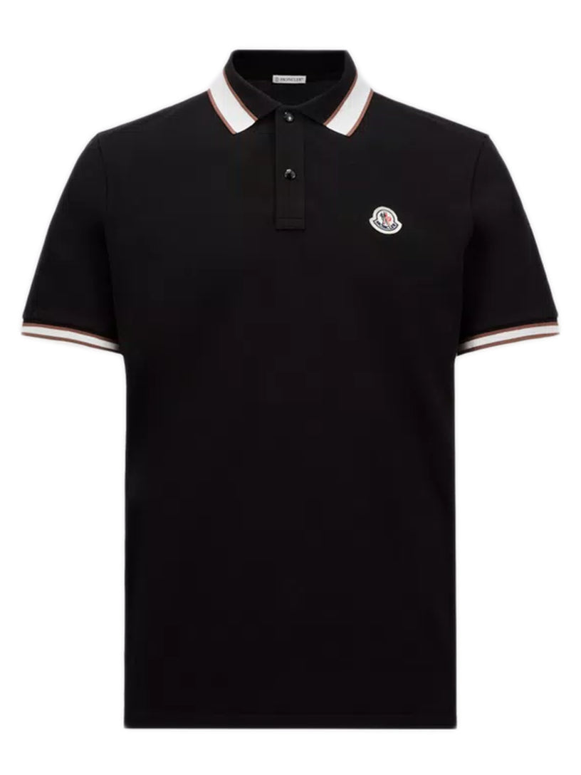 MONCLER Logo patch polo shirt