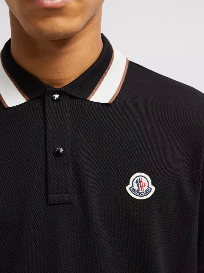 Logo patch polo shirt